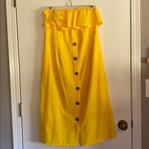 Strapless sun dress w/pockets